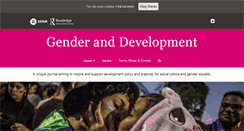 Desktop Screenshot of genderanddevelopment.org